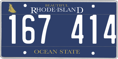 RI license plate 167414