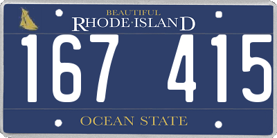 RI license plate 167415