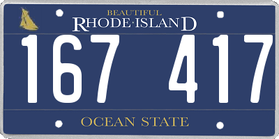 RI license plate 167417