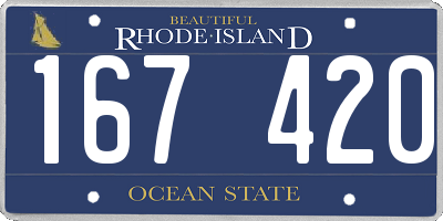 RI license plate 167420