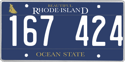 RI license plate 167424