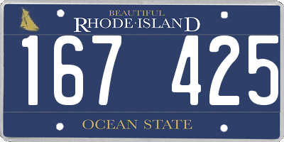 RI license plate 167425