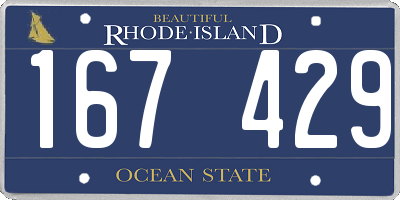 RI license plate 167429