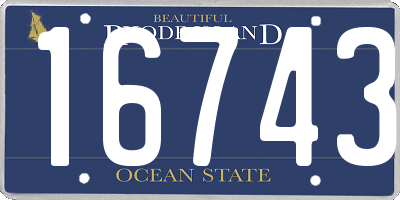 RI license plate 16743