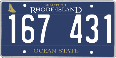 RI license plate 167431