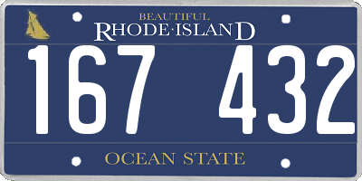 RI license plate 167432