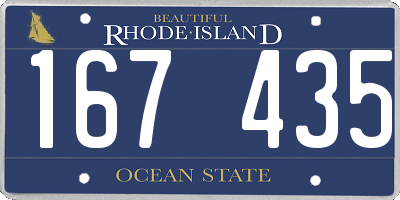 RI license plate 167435