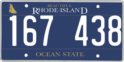 RI license plate 167438
