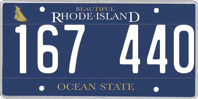 RI license plate 167440
