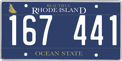 RI license plate 167441