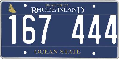 RI license plate 167444