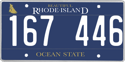 RI license plate 167446