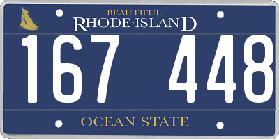 RI license plate 167448