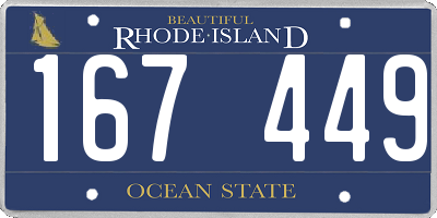 RI license plate 167449