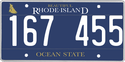 RI license plate 167455