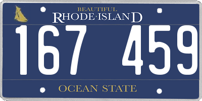 RI license plate 167459