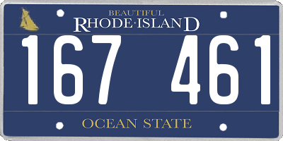 RI license plate 167461