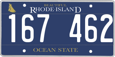 RI license plate 167462