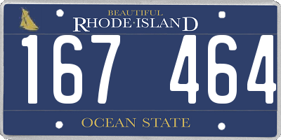 RI license plate 167464