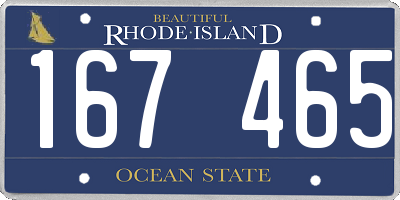 RI license plate 167465