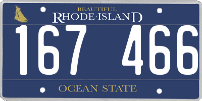 RI license plate 167466