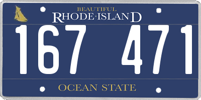 RI license plate 167471