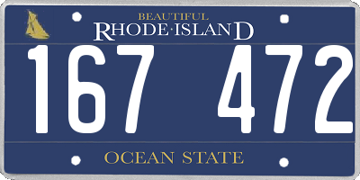 RI license plate 167472