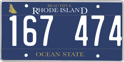 RI license plate 167474