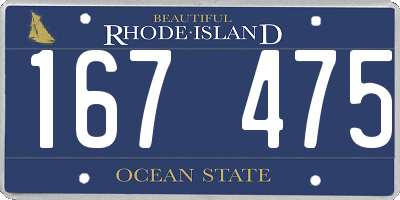 RI license plate 167475