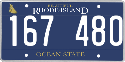 RI license plate 167480