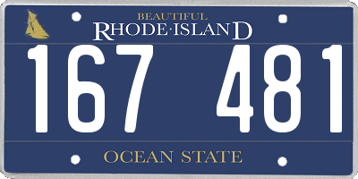 RI license plate 167481