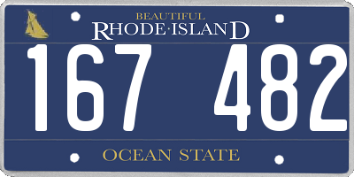 RI license plate 167482