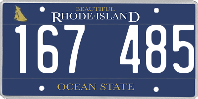 RI license plate 167485