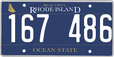 RI license plate 167486