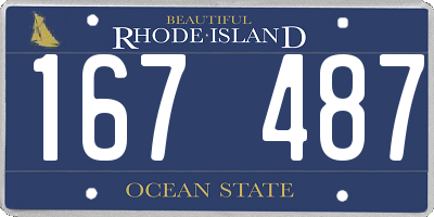 RI license plate 167487