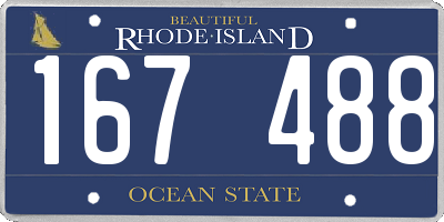 RI license plate 167488