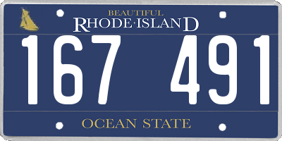 RI license plate 167491