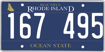 RI license plate 167495
