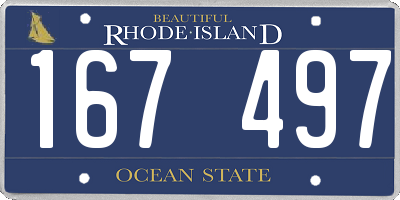 RI license plate 167497