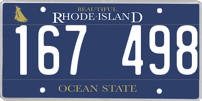 RI license plate 167498