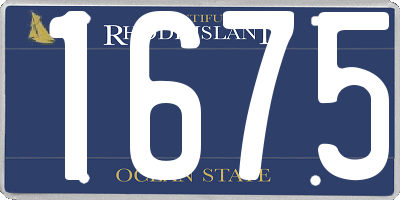 RI license plate 1675