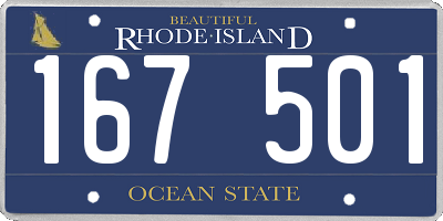 RI license plate 167501