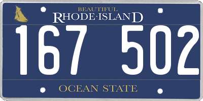 RI license plate 167502