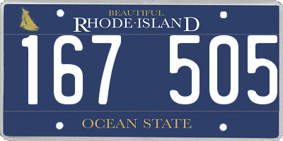 RI license plate 167505