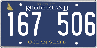 RI license plate 167506