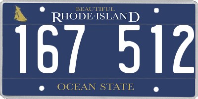 RI license plate 167512