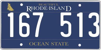 RI license plate 167513