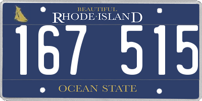 RI license plate 167515