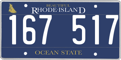 RI license plate 167517