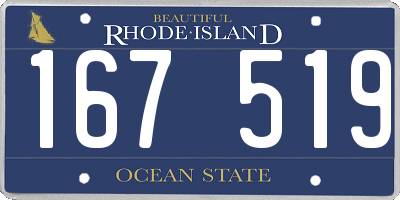 RI license plate 167519
